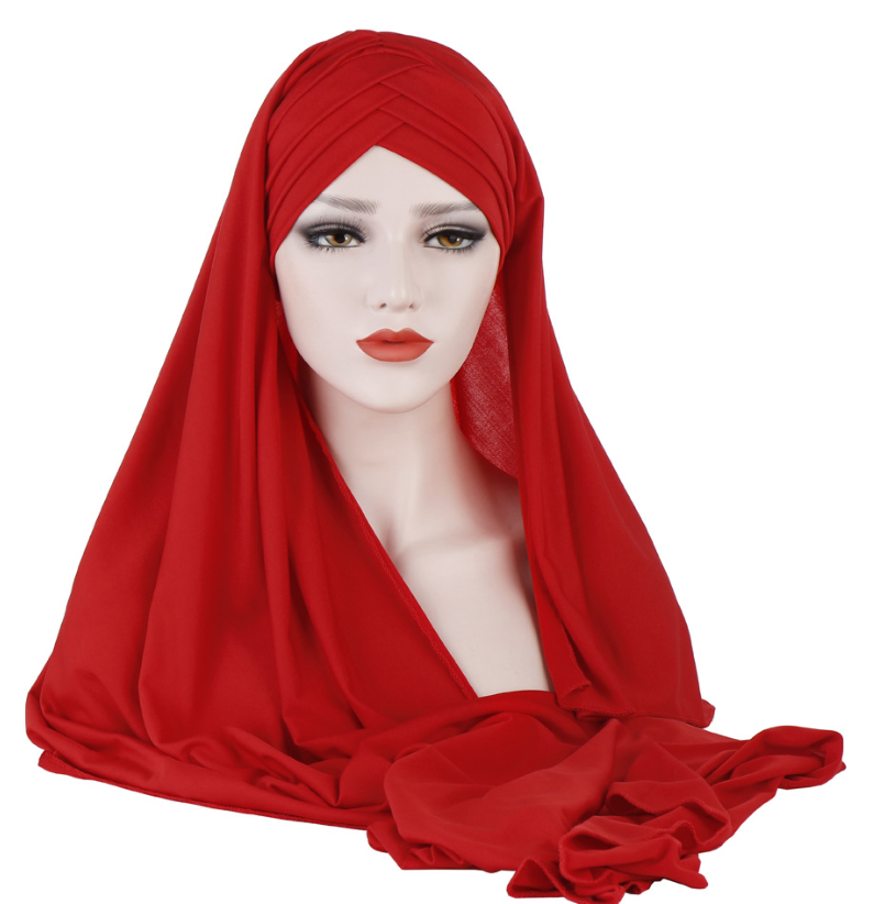 Fashionable Muslim Women’s Solid Color Scarf and Hijab
