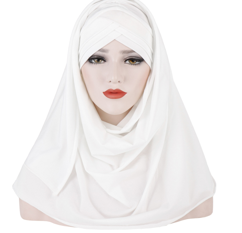 Fashionable Muslim Women’s Solid Color Scarf and Hijab