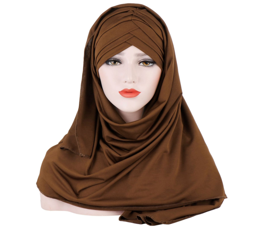 Fashionable Muslim Women’s Solid Color Scarf and Hijab