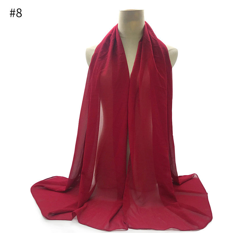 Chiffon Scarf and Shawl for Sun Protection (Hijab)