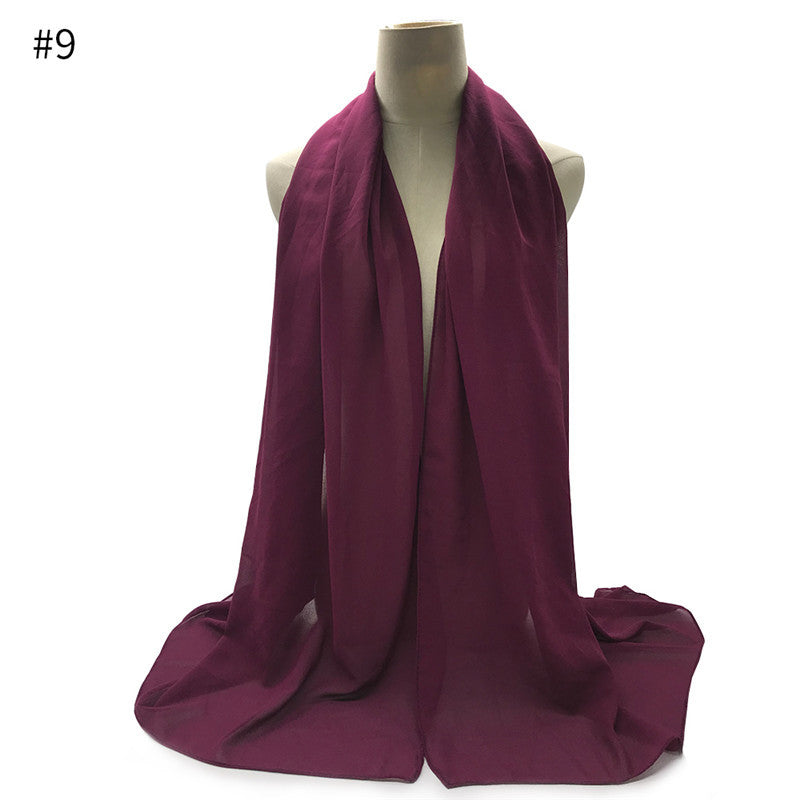 Chiffon Scarf and Shawl for Sun Protection (Hijab)