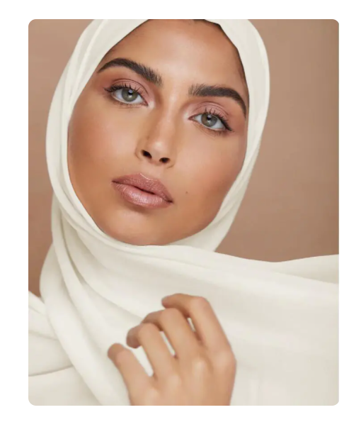 Quick Wrap Hijab with Satin Chiffon Long Scarf (One)