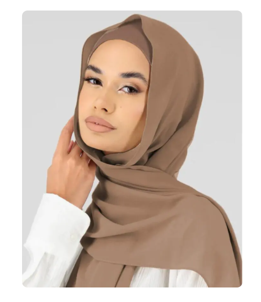 Quick Wrap Hijab with Satin Chiffon Long Scarf (One)