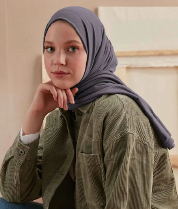 Quick Wrap Hijab with Satin Chiffon Long Scarf (One)