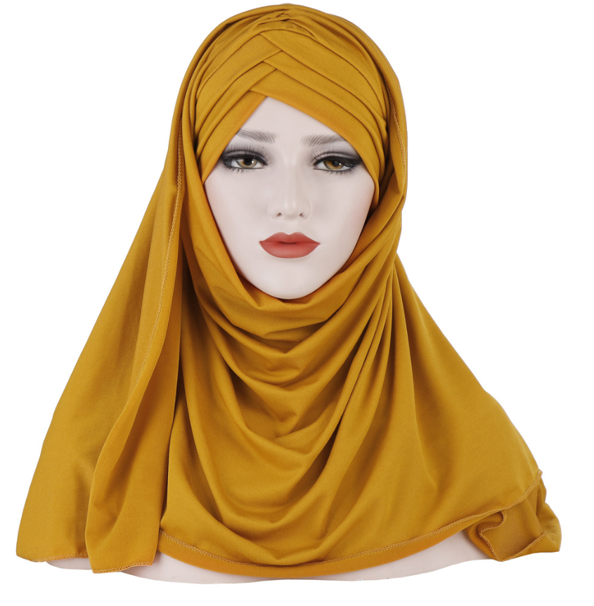 Fashionable Muslim Women’s Solid Color Scarf and Hijab