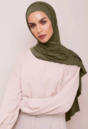 Quick Wrap Hijab with Satin Chiffon Long Scarf (One)