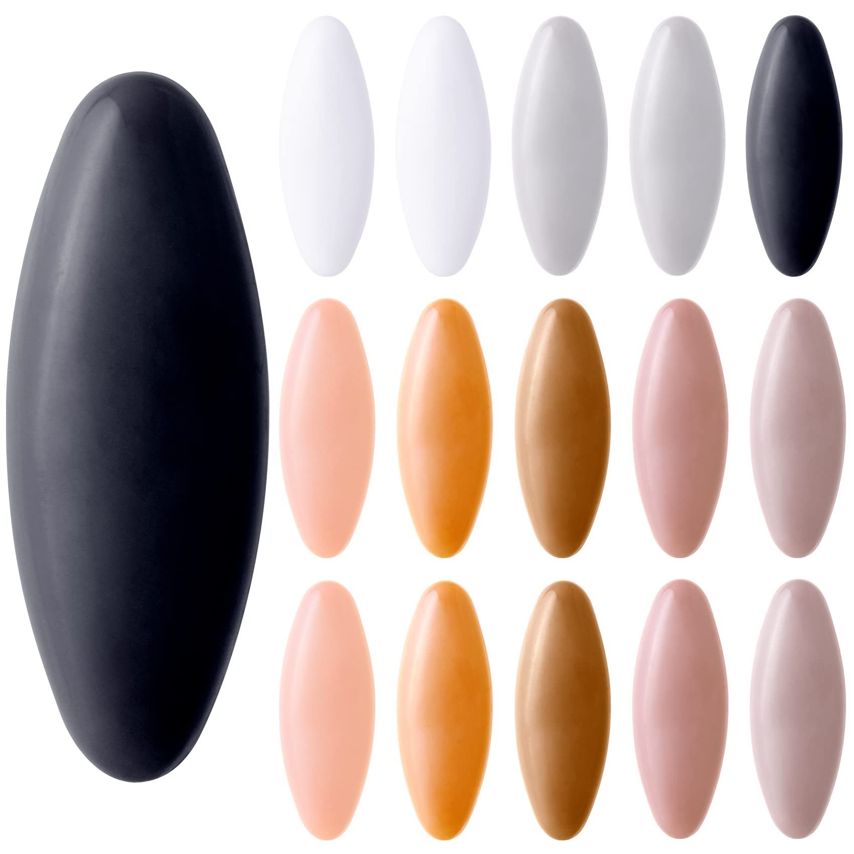 Cosmmap 16Pcs Hijab Pins 2 Boxes Assorted Scarf Safety Pins Brooch Pins Scarf Pins Clips Safety Locking Baby Cloth Nappy Pin for Women Muslim Scarf Clothing(Khaki+Black Grey Color)