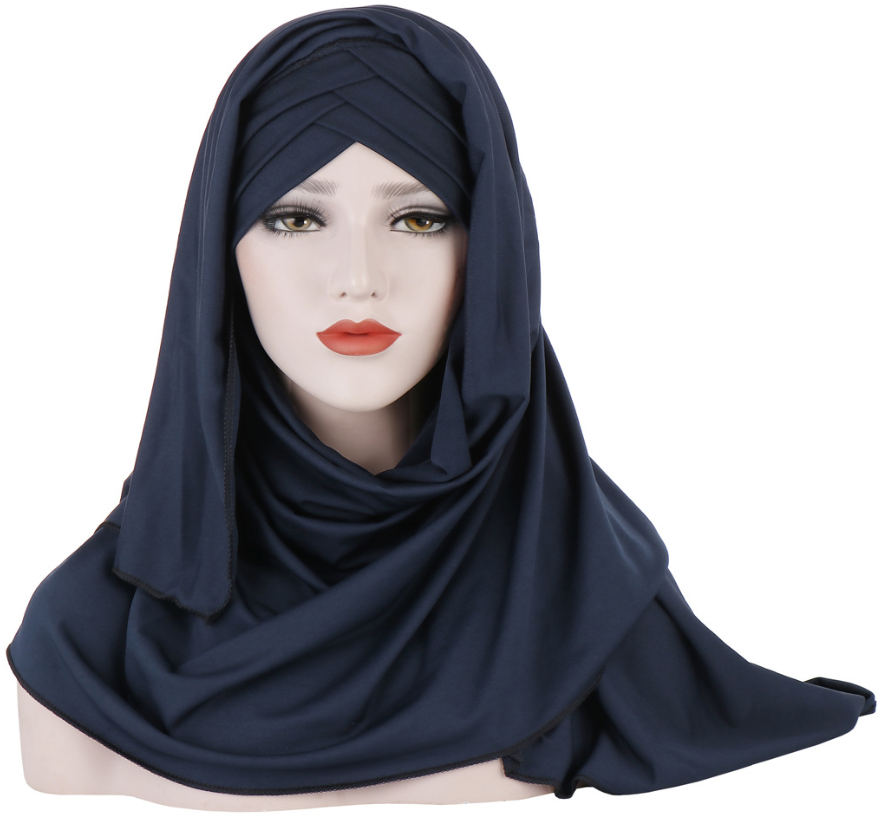 Fashionable Muslim Women’s Solid Color Scarf and Hijab