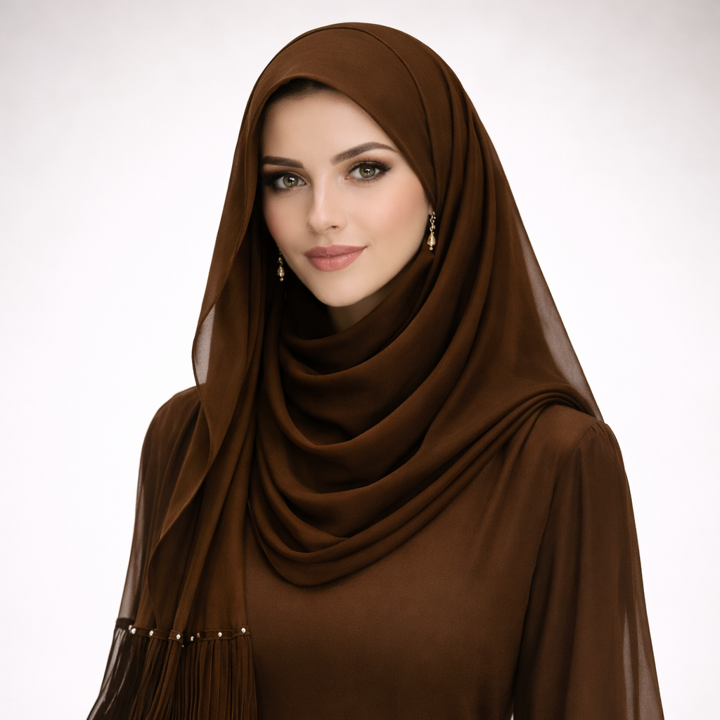 2020 Pearl Chiffon Ethnic Scarf Muslim Hijab