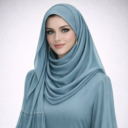 2020 Pearl Chiffon Ethnic Scarf Muslim Hijab