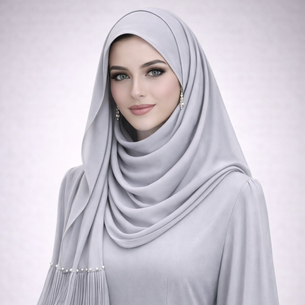 2020 Pearl Chiffon Ethnic Scarf Muslim Hijab