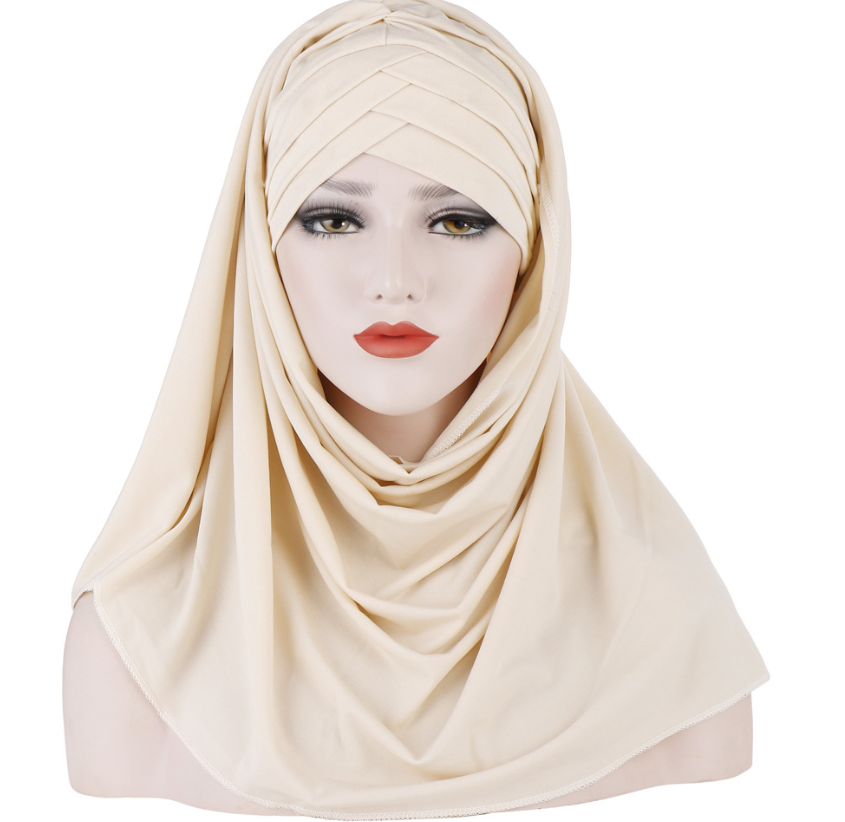 Fashionable Muslim Women’s Solid Color Scarf and Hijab