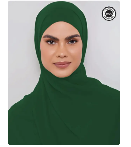 Quick Wrap Hijab with Satin Chiffon Long Scarf (One)