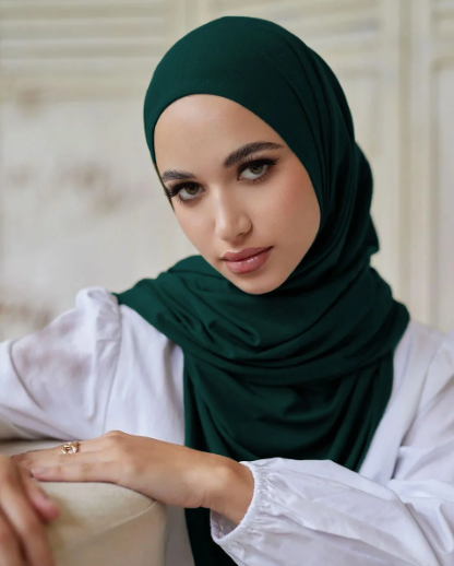 Quick Wrap Hijab with Satin Chiffon Long Scarf (One)