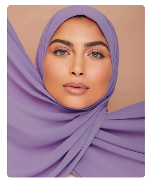 Quick Wrap Hijab with Satin Chiffon Long Scarf (One)