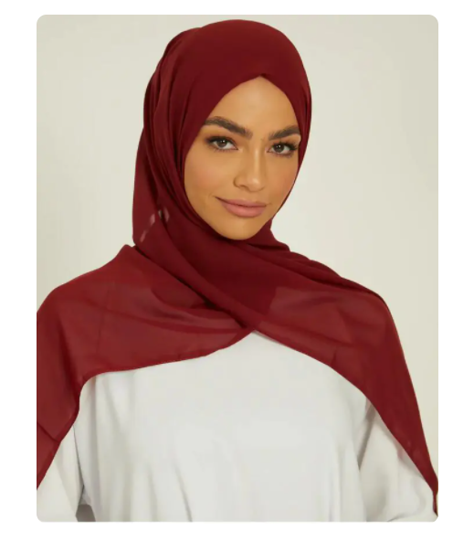 Quick Wrap Hijab with Satin Chiffon Long Scarf (One)