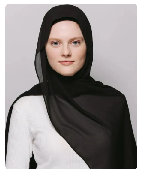 Quick Wrap Hijab with Satin Chiffon Long Scarf (One)
