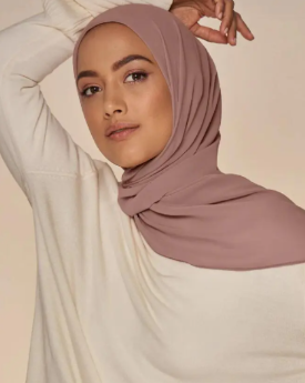 Quick Wrap Hijab with Satin Chiffon Long Scarf (One)