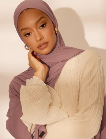 Quick Wrap Hijab with Satin Chiffon Long Scarf (One)