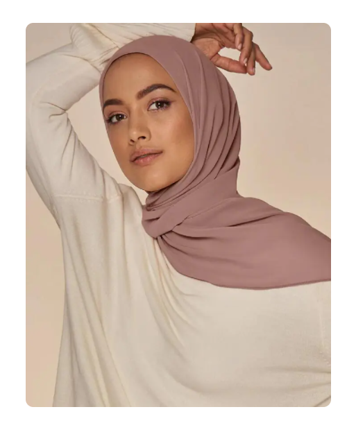 Quick Wrap Hijab with Satin Chiffon Long Scarf (One)