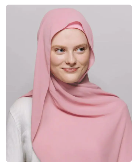 Quick Wrap Hijab with Satin Chiffon Long Scarf (One)