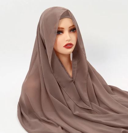 Chiffon Hijab With Magnetic Buckle